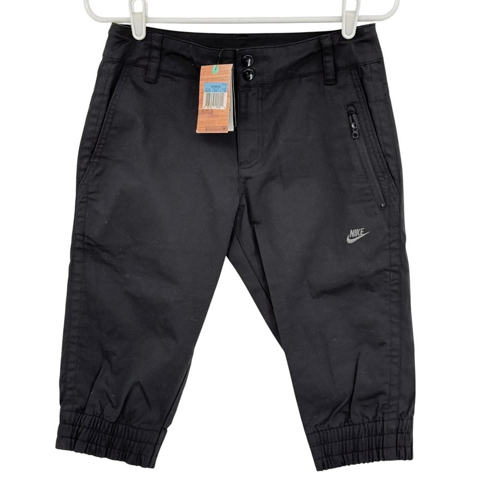 Nike Sportswear Women's Training Black Cropped Jogger Capri Pants Size M NWT